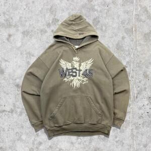 90's Made in Canada West 49 Eagle Spellout Graphic Hoodie